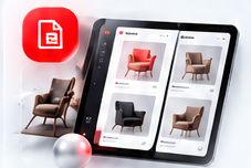Interactive digital product catalogue on tablet devices