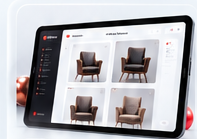 E-catalogue product showcase on tablet